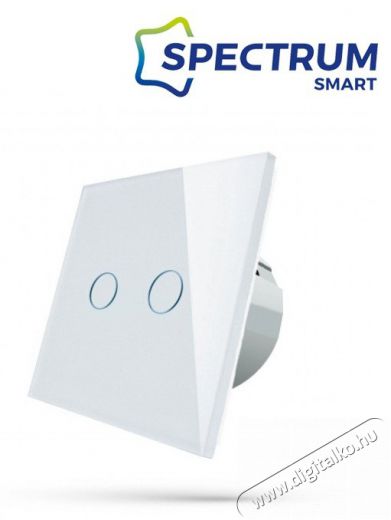 SPECTRUMLED SpectrumLED Smart 2 zónás/IP20 WiFi fehér kapcsoló Háztartás / Otthon / Kültér - Okos otthon - Kiegészítő - 412349