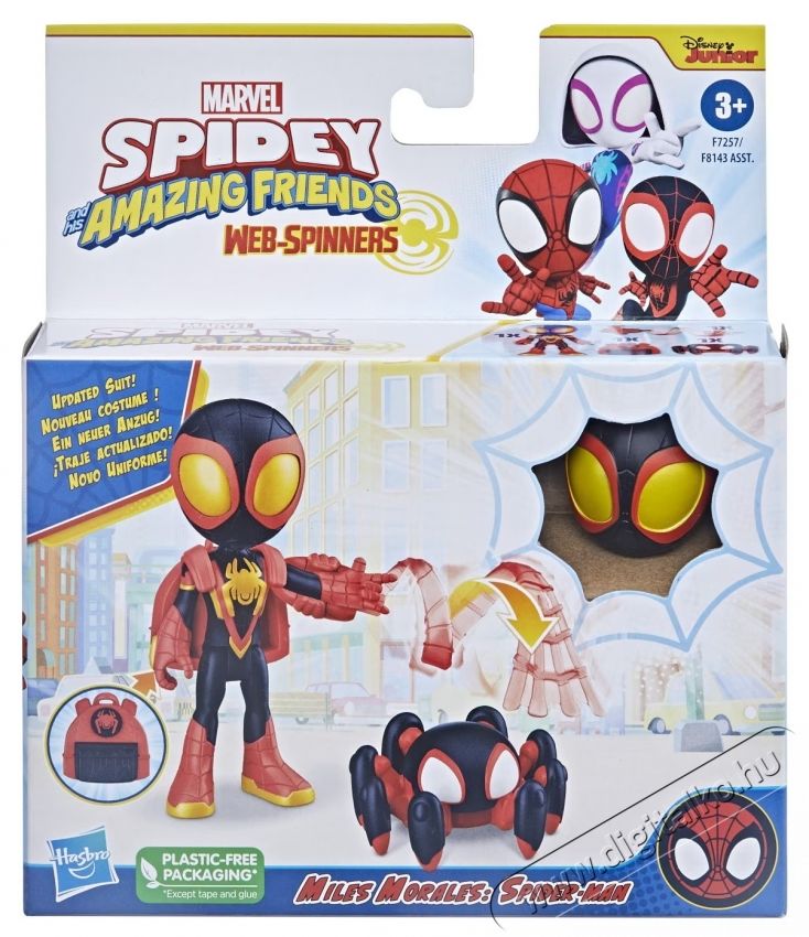 Spider-man Playset Spidey and his Amazing Friends - Web-Spinners, Figura &eacute;s kieg&eacute;sz&iacute;tők, Miles Morales 10 cm H&aacute;ztart&aacute;s / Otthon / K&uuml;lt&eacute;r - J&aacute;t&eacute;k / Sport - J&aacute;t&eacute;kfigura - 534688