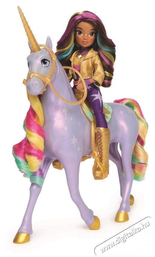 SPIN MASTER Unicorn Academy Wildstar vil&aacute;g&iacute;t&oacute; unikornis (28 cm) + Sophia baba (24 cm) H&aacute;ztart&aacute;s / Otthon / K&uuml;lt&eacute;r - J&aacute;t&eacute;k / Sport - J&aacute;t&eacute;kfigura - 532230