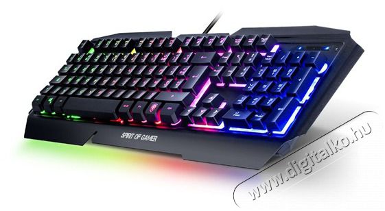 SPIRIT OF GAMER PRO-K5 HUN fekete RGB USB gamer billentyűzet Iroda &eacute;s sz&aacute;m&iacute;t&aacute;stechnika - Billentyűzet / billentyűzet szett - Vezet&eacute;kes - 404531