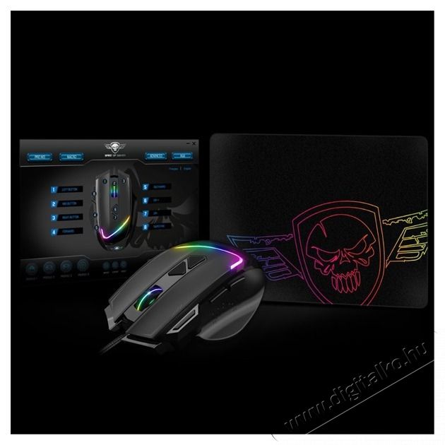 SPIRIT OF GAMER PRO-M3 RGB 7200DPI fekete gamer eg&eacute;r + eg&eacute;rpad Iroda &eacute;s sz&aacute;m&iacute;t&aacute;stechnika - Eg&eacute;r - Vezet&eacute;kes eg&eacute;r - 455300