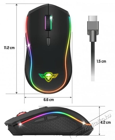 SPIRIT OF GAMER PRO-M9 4200DPI fekete vezet&eacute;k n&eacute;lk&uuml;li gamer eg&eacute;r Iroda &eacute;s sz&aacute;m&iacute;t&aacute;stechnika - Eg&eacute;r - Vezet&eacute;k n&eacute;lk&uuml;li eg&eacute;r - 455598