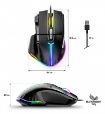 SPIRIT OF GAMER PRO-M5 RGB fekete vezet&eacute;kes gamer eg&eacute;r Iroda &eacute;s sz&aacute;m&iacute;t&aacute;stechnika - Eg&eacute;r - Vezet&eacute;kes eg&eacute;r - 464252