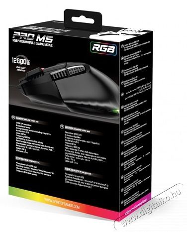 SPIRIT OF GAMER PRO-M5 RGB fekete vezet&eacute;kes gamer eg&eacute;r Iroda &eacute;s sz&aacute;m&iacute;t&aacute;stechnika - Eg&eacute;r - Vezet&eacute;kes eg&eacute;r - 464252