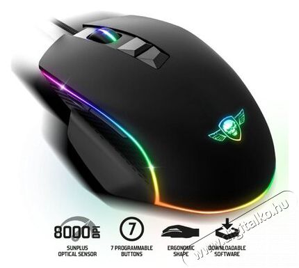 SPIRIT OF GAMER PRO-M1 8000DPI fekete gamer eg&eacute;r Iroda &eacute;s sz&aacute;m&iacute;t&aacute;stechnika - Eg&eacute;r - Vezet&eacute;kes eg&eacute;r - 456147