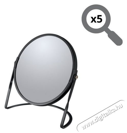 Spirella cosmetic magnifying mirror Sydney, black steel, with stand Sz&eacute;ps&eacute;g&aacute;pol&aacute;s / Eg&eacute;szs&eacute;g - T&uuml;k&ouml;r - 530124