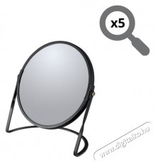Spirella cosmetic magnifying mirror Sydney, black steel, with stand Sz&eacute;ps&eacute;g&aacute;pol&aacute;s / Eg&eacute;szs&eacute;g - T&uuml;k&ouml;r - 530124