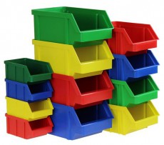 Stalflex BIN-S-B kék színű kis méretű tárolódoboz Háztartás / Otthon / Kültér - Lakásfelszerelés - Tároló - 390669