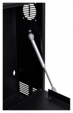 Stalflex CR19-2U-130-B 19" 2U 130mm mély fekete fém ajtós fali rack szekrény Újdonságok - Új termékek - 390651