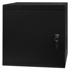 Stalflex RC10-6U-300MB 10 6U 300 mm mély lapra szerelt fekete fém ajtós fali rack szekrény Iroda és számítástechnika - Egyéb számítástechnikai termék - 390648