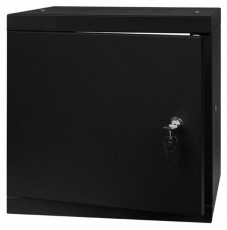 Stalflex RC10-6U-300MB 10 6U 300 mm mély lapra szerelt fekete fém ajtós fali rack szekrény Iroda és számítástechnika - Egyéb számítástechnikai termék - 390648