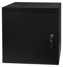 Stalflex RC10-6U-300MB 10 6U 300 mm mély lapra szerelt fekete fém ajtós fali rack szekrény Iroda és számítástechnika - Egyéb számítástechnikai termék - 390648