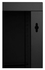 Stalflex RC10-6U-300MB 10 6U 300 mm mély lapra szerelt fekete fém ajtós fali rack szekrény Iroda és számítástechnika - Egyéb számítástechnikai termék - 390648
