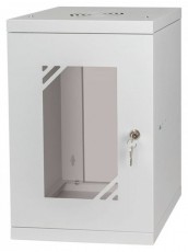 Stalflex RC10-9U-300GG 10 9U 300 mm mély lapra szerelt szürke üveg ajtós fali rack szekrény Iroda és számítástechnika - Hálózat - Hálózati kiegészítő - 390649