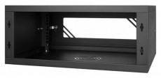 Stalflex RC19-4U-450GB 19" 4U 450 mm mély lapra szerelt fekete üveg ajtós fali rack szekrény Háztartás / Otthon / Kültér - Egyéb háztartási termék - 390606