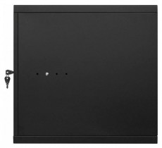 Stalflex RC19-9U-450GB 19" 9U 450 mm mély lapra szerelt fekete üveg ajtós fali rack szekrény Újdonságok - Új termékek - 390614