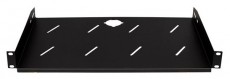 Stalflex RSF19-1U-300B 19 1U 300mm mély 2 ponton rögzíthető fekete fix tálca Konyhai termékek - Sütő-főzőlap, tűzhely (beépíthető) - Kiegészítő - 390558