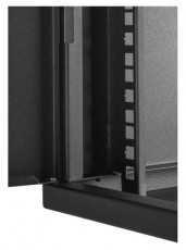 Stalflex RC19-6U-350GB 19" 6U 350 mm mély lapraszerelt fekete üveg ajtós fali rack szekrény Iroda és számítástechnika - Egyéb számítástechnikai termék - 420629