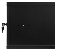 Stalflex RC10-6U-300GB 10" 6U 300 mm mély lapraszerelt fekete üveg ajtós fali rack szekrény Iroda és számítástechnika - Hálózat - Hálózati kiegészítő - 435681