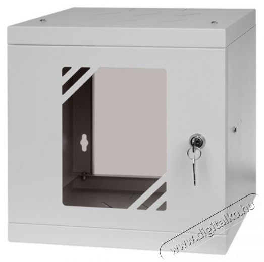 Stalflex RC10-6U-300GG 10" 6U 300 mm mély lapraszerelt szürke üveg ajtós fali rack szekrény Háztartás / Otthon / Kültér - Egyéb háztartási termék - 439778