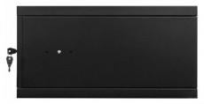 Stalflex RC19-4U-350MB 19" 4U 350 mm mély lapraszerelt fekete fém ajtós fali rack szekrény Iroda és számítástechnika - Hálózat - Hálózati kiegészítő - 436780
