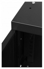 Stalflex RC19-4U-350MB 19" 4U 350 mm mély lapraszerelt fekete fém ajtós fali rack szekrény Iroda és számítástechnika - Hálózat - Hálózati kiegészítő - 436780