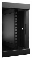 Stalflex RC19-4U-350MB 19" 4U 350 mm mély lapraszerelt fekete fém ajtós fali rack szekrény Iroda és számítástechnika - Hálózat - Hálózati kiegészítő - 436780