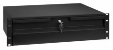 Stalflex RD19-3U-B 19" 3U zárható fekete rack fiók Iroda és számítástechnika - Egyéb számítástechnikai termék - 443180