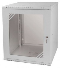 Stalflex RC19-12U-600GG 19" 12U 600 mm mély lapraszerelt szürke üvegajtós fali rack szekrény Iroda és számítástechnika - Hálózat - Hálózati kiegészítő - 453151