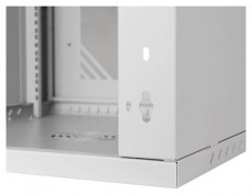 Stalflex RC19-12U-600GG 19" 12U 600 mm mély lapraszerelt szürke üvegajtós fali rack szekrény Iroda és számítástechnika - Hálózat - Hálózati kiegészítő - 453151