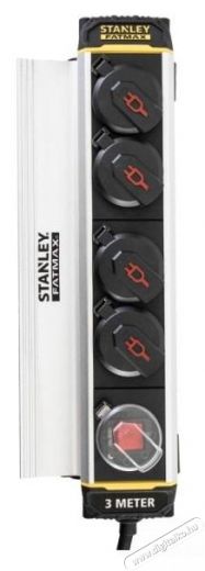 Stanley SXECCH2LAFE IP44 3m H07RN-F 3G1,5 4-es elosztó kapcsolóval Háztartás / Otthon / Kültér - Világítás / elektromosság - Hálózati elosztó / hosszabbító / adapter - 387644