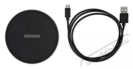 Stansson CH-600-BL univerzális fekete vezeték nélküli gyorstöltő Mobil / Kommunikáció / Smart - Mobiltelefon kiegészítő / tok - Hálózati-, autós töltő - 386029