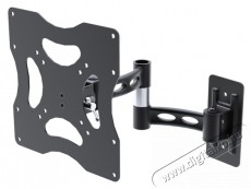 Stansson WM-805-B 14"-42" VESA 200x200 dupla karos dönthető forgatható fali konzol Tv kiegészítők - Fali tartó / konzol - Fali készülék tartó - 386052