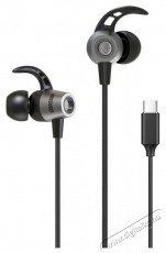 Stansson HE-105-BL USB Type-C fekete mikrofonos fülhallgató Audio-Video / Hifi / Multimédia - Fül és Fejhallgatók - Fülhallgató - 385181