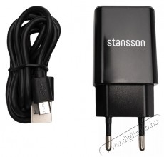 Stansson CH-200-BL 2,1A univerzális fekete hálózati töltő Mobil / Kommunikáció / Smart - Mobiltelefon kiegészítő / tok - Hálózati-, autós töltő - 386021
