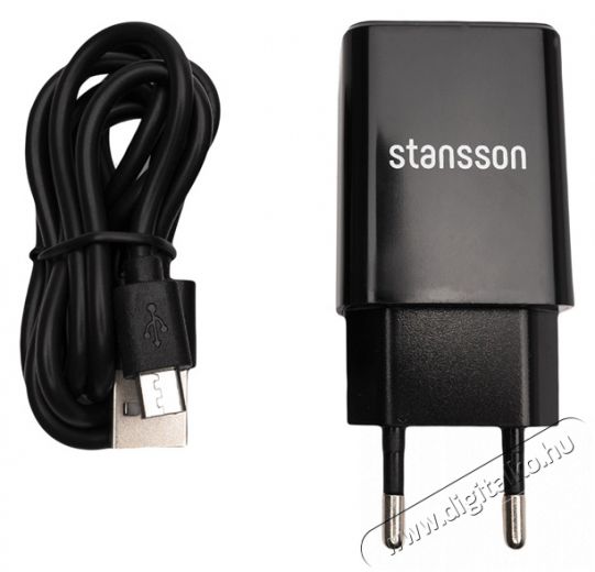 Stansson CH-200-BL 2,1A univerzális fekete hálózati töltő Mobil / Kommunikáció / Smart - Mobiltelefon kiegészítő / tok - Hálózati-, autós töltő - 386021