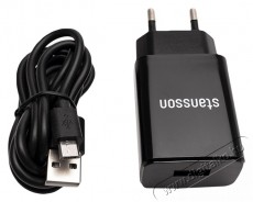 Stansson CH-200-BL 2,1A univerzális fekete hálózati töltő Mobil / Kommunikáció / Smart - Mobiltelefon kiegészítő / tok - Hálózati-, autós töltő - 386021