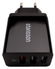 Stansson CH-300-BL 2,4A univerzális fekete hálózati gyorstöltő Mobil / Kommunikáció / Smart - Mobiltelefon kiegészítő / tok - Hálózati-, autós töltő - 386020