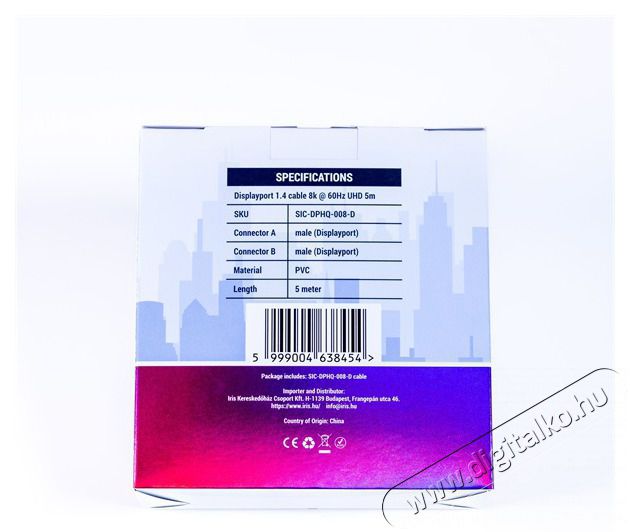 Stansson 5m Displayport v1.4 k&aacute;bel Tv kieg&eacute;sz&iacute;tők - K&aacute;bel / csatlakoz&oacute; - Mini DisplayPort k&aacute;bel - 499967