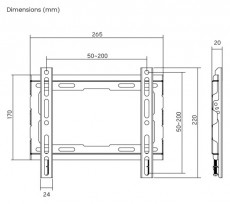 Stansson WM-2343 23-43 fix fali TV konzol Tv kieg&eacute;sz&iacute;tők - Fali tart&oacute; / konzol - Fali tv tart&oacute; - 507186