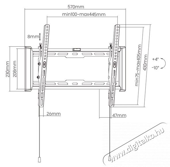 Stansson WM-3270 32-70 d&ouml;nthető fali TV konzol Tv kieg&eacute;sz&iacute;tők - Fali tart&oacute; / konzol - Fali tv tart&oacute; - 507181
