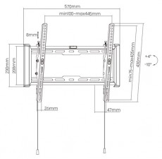Stansson WM-3270 32-70 d&ouml;nthető fali TV konzol Tv kieg&eacute;sz&iacute;tők - Fali tart&oacute; / konzol - Fali tv tart&oacute; - 507181