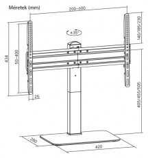 Stansson WM-3770 37-70 asztali TV állvány Tv kiegészítők - Fali tartó / konzol - Tv asztal - 507193