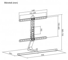 Stansson WM-3775 37"-75" asztali TV állvány Tv kiegészítők - Fali tartó / konzol - Tv asztal - 507192