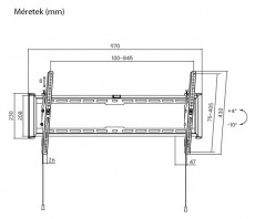 Stansson WM-4390-4 43-90 dönthető fali TV konzol Tv kiegészítők - Fali tartó / konzol - Fali tv tartó - 507182