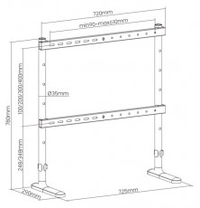 Stansson WM-4975 49"-75" asztali TV állvány Tv kiegészítők - Fali tartó / konzol - Tv asztal - 507191