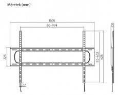 Stansson WM-60120 60-120 fix fali TV konzol Tv kiegészítők - Fali tartó / konzol - Fali tv tartó - 507184