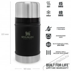 Stanley Classic Series Ételtermosz 700 ml - matt fekete Konyhai termékek - Edény - Termosz - 526181
