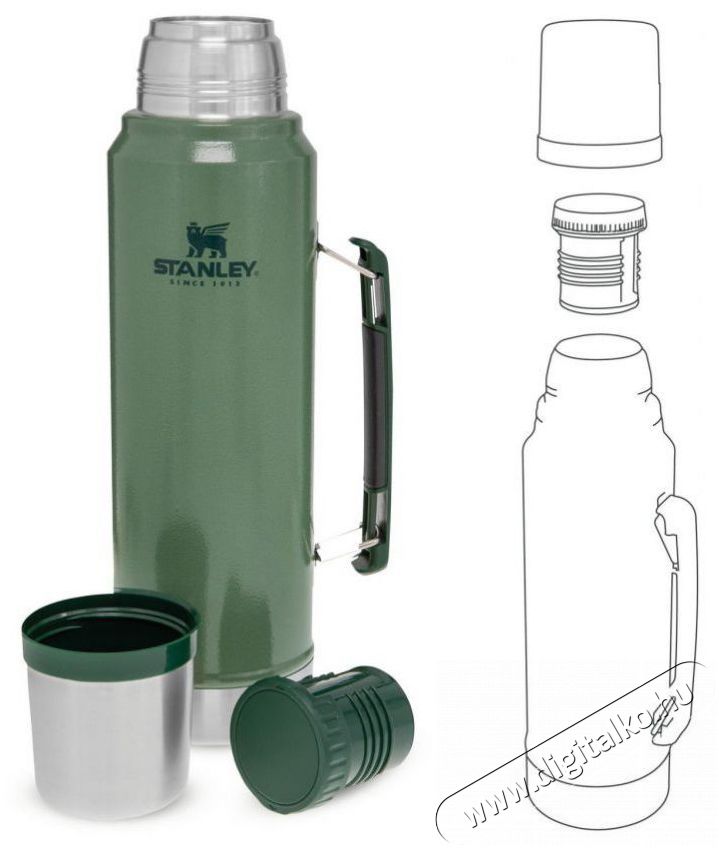 Stanley CLASSIC Termosz, 1 liters, z&ouml;ld Konyhai term&eacute;kek - Ed&eacute;ny - Termosz - 526186