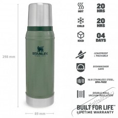 Stanley CLASSIC Termosz, 750 ml, zöld Konyhai termékek - Edény - Termosz - 526189